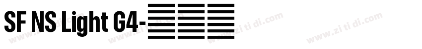 SF NS Light G4字体转换